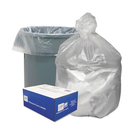 Goodntuff WASTE CAN LINERS, 60 GAL, 12 MICRONS, 38in X 58in, NATURAL, 200PK GNT3860